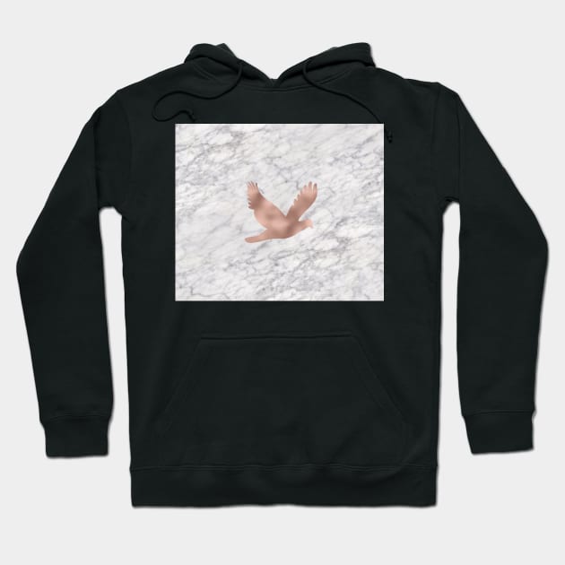 Rose gold marble dove Hoodie by marbleco